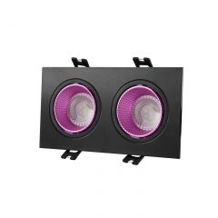 DK3072-BK+PI Встраиваемый светильник, IP 20, 10 Вт, GU5.3, LED, черный/розовый, пластик в Нижневартовске - nizhnevartovsk.mebel24.online | фото