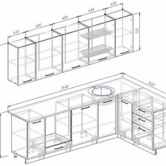 Кухонный гарнитур угловой Графика 2600х1600 (Стол. 26мм) в Нижневартовске - nizhnevartovsk.mebel24.online | фото 2