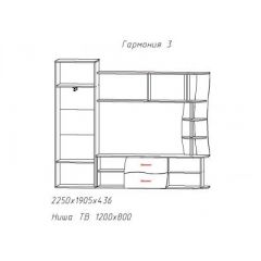 Гостиная ГАРМОНИЯ-3 (ЦРК.ГРМ.03) в Нижневартовске - nizhnevartovsk.mebel24.online | фото 2