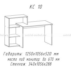 Компьютерный стол №10 (Анкор белый) в Нижневартовске - nizhnevartovsk.mebel24.online | фото