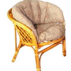 Кресло Багама, подушки светлые полные шенил (Мёд) в Нижневартовске - nizhnevartovsk.mebel24.online | фото