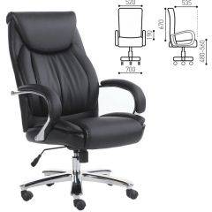 Кресло офисное BRABIX "Advance EX-575" (хром/экокожа/черное) 531825 в Нижневартовске - nizhnevartovsk.mebel24.online | фото
