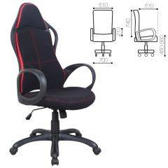 Кресло офисное BRABIX PREMIUM "Force EX-516" (ткань черное/вставки красные) 531571 в Нижневартовске - nizhnevartovsk.mebel24.online | фото