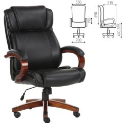 Кресло офисное BRABIX PREMIUM "Magnum EX-701" (дерево, рециклированная кожа, черное) 531827 в Нижневартовске - nizhnevartovsk.mebel24.online | фото 2