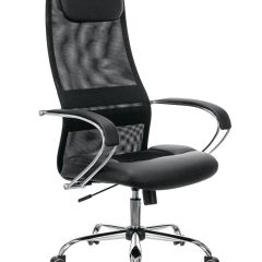 Кресло офисное BRABIX PREMIUM "Stalker EX-608 CH" (хром, ткань-сетка/кожзам, черное) 532091 в Нижневартовске - nizhnevartovsk.mebel24.online | фото