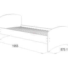 Кровать-4 одинарная (900*1900) в Нижневартовске - nizhnevartovsk.mebel24.online | фото 2