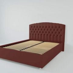 Кровать Берлин с ортопедическим основанием 1200 (велюр бордо) в Нижневартовске - nizhnevartovsk.mebel24.online | фото 2