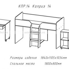 КАПРИЗ-14 Кровать 800 двухъярусная без рисунка в Нижневартовске - nizhnevartovsk.mebel24.online | фото 2