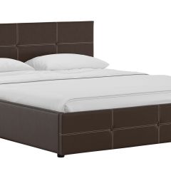 Кровать двойная Синди 160 + ортопед + ПМ + дно (арт. Марика 468 к/з (шоколад)) в Нижневартовске - nizhnevartovsk.mebel24.online | фото