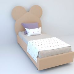 Кровать Маус с ортопедическим основанием 900 (велюр светло-серый) в Нижневартовске - nizhnevartovsk.mebel24.online | фото