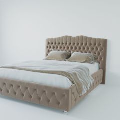 Кровать Нягань с ПМ 1800 (велюр серый) в Нижневартовске - nizhnevartovsk.mebel24.online | фото 2