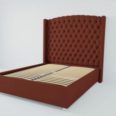 Кровать Берлин ЛЮКС с ортопедическим основанием 1200 (велюр бордо) в Нижневартовске - nizhnevartovsk.mebel24.online | фото 2