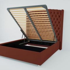 Кровать Берлин ЛЮКС с ПМ 900 (велюр бордо) в Нижневартовске - nizhnevartovsk.mebel24.online | фото 1