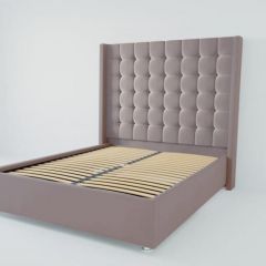 Кровать Венеция ЛЮКС с ортопедическим основанием 900 (велюр темно-серый) в Нижневартовске - nizhnevartovsk.mebel24.online | фото 2