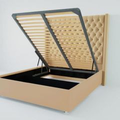 Кровать Версаль ЛЮКС с ПМ 1600 (экокожа бежевая) в Нижневартовске - nizhnevartovsk.mebel24.online | фото 2