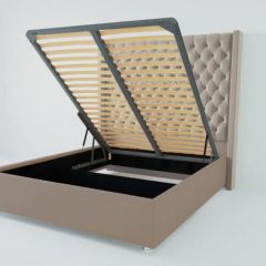 Кровать Версаль ЛЮКС с ПМ 1600 (велюр серый) в Нижневартовске - nizhnevartovsk.mebel24.online | фото 1