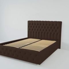 Кровать Версаль с ортопедическим основанием 1400 (экокожа коричневая) в Нижневартовске - nizhnevartovsk.mebel24.online | фото 1