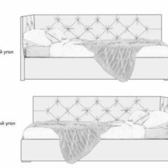 Кровать угловая Лилу интерьерная +основание (120х200) в Нижневартовске - nizhnevartovsk.mebel24.online | фото 2