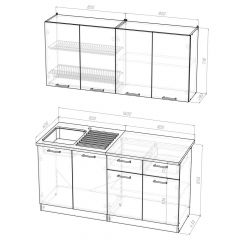 Кухонный гарнитур Лариса стандарт 2 1600 мм в Нижневартовске - nizhnevartovsk.mebel24.online | фото 2