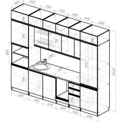 Кухонный гарнитур Ноктюрн люкс 3000 мм в Нижневартовске - nizhnevartovsk.mebel24.online | фото 2