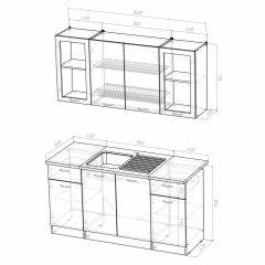 Кухонный гарнитур Сабрина стандарт 1600 в Нижневартовске - nizhnevartovsk.mebel24.online | фото 3