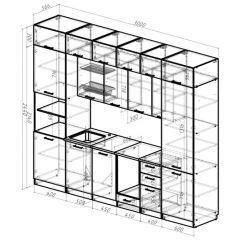 Кухонный гарнитур Сапфир 2 3000 мм в Нижневартовске - nizhnevartovsk.mebel24.online | фото 2