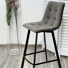 Полубарный стул CHILLI-QB SQUARE графит #14, велюр / черный каркас (H=66cm) М-City в Нижневартовске - nizhnevartovsk.mebel24.online | фото 4
