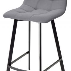 Полубарный стул CHILLI-QB SQUARE серый #27, велюр / черный каркас (H=66cm) М-City в Нижневартовске - nizhnevartovsk.mebel24.online | фото