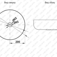 Раковина 400B Lake MELANA Profline ГРАФИТ накладная круглая 400B в Нижневартовске - nizhnevartovsk.mebel24.online | фото 2