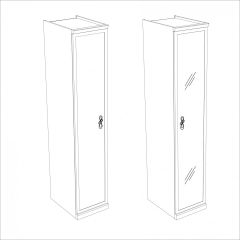Шкаф 1-но ств с зеркалом Натали в Нижневартовске - nizhnevartovsk.mebel24.online | фото