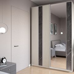 Шкаф-купе 1300 серии SILVER S4+S3Z+B2+PL1 (2 ящика+1 штанга) профиль «Серебро» в Нижневартовске - nizhnevartovsk.mebel24.online | фото