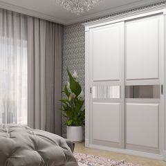 Шкаф-купе 1500 серии NEW CLASSIC K2+K2+B2+PL2(2 ящика+1 штанга+1 полка) профиль «Капучино» в Нижневартовске - nizhnevartovsk.mebel24.online | фото