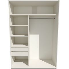 Шкаф-купе 1600 серии SOFT D1+D3+B2+PL1 (2 ящика+1штанга) профиль «Графит» в Нижневартовске - nizhnevartovsk.mebel24.online | фото 3