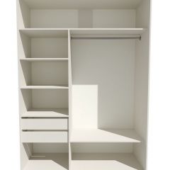 Шкаф-купе 1600 серии SOFT D6+D4+B2+PL2 (2 ящика+1штанга+1 полка) профиль «Капучино» в Нижневартовске - nizhnevartovsk.mebel24.online | фото 3