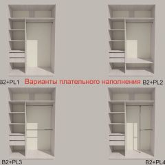 Шкаф-купе 1700 серии SILVER S1+S1+B2+PL2 (2 ящика+1 штанга+1 полка) профиль «Серебро» в Нижневартовске - nizhnevartovsk.mebel24.online | фото 6