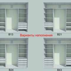 Шкаф-купе 1950 серии SILVER S3+S1+S3Z B22+PL2 (по 2 ящика лев/прав+1штанга+1 полка) профиль «Серебро» в Нижневартовске - nizhnevartovsk.mebel24.online | фото 5