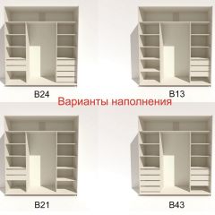 Шкаф-купе 2400 серии SOFT D2+D7+D3+B22+PL2 (по 2 ящика лев/прав+1штанга+1полка) профиль «Графит» в Нижневартовске - nizhnevartovsk.mebel24.online | фото 5