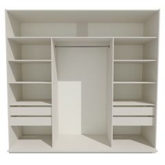 Шкаф-купе 2400 серии SOFT D4+D4+D4+B22+PL1 (по 2 ящика лев/прав+1штанга) профиль «Графит» в Нижневартовске - nizhnevartovsk.mebel24.online | фото 2