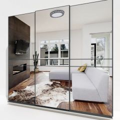 Шкаф-купе 2400 серии SOFT D4+D4+D4+B22+PL1 (по 2 ящика лев/прав+1штанга) профиль «Графит» в Нижневартовске - nizhnevartovsk.mebel24.online | фото 4