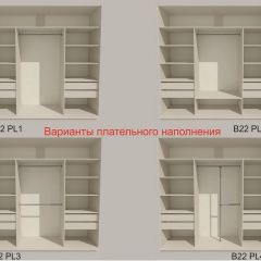 Шкаф-купе 2400 серии SOFT D5+D4+D5+B22+PL3 (по 2 ящика лев/прав+2штанги) профиль «Графит» в Нижневартовске - nizhnevartovsk.mebel24.online | фото 5