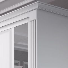 Шкаф-купе 2450 серии NEW CLASSIC K6Z+K1+K6+B22+PL2 (по 2 ящика лев/прав+1 штанга+1 полка) профиль «Капучино» в Нижневартовске - nizhnevartovsk.mebel24.online | фото 4