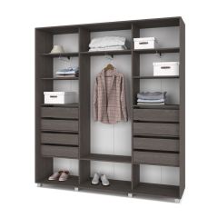 МАРТИН Шкаф-купе с зеркалом Анкор темный (2200*450) М422 в Нижневартовске - nizhnevartovsk.mebel24.online | фото 4