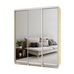 РОЛАНД Шкаф-купе с зеркалами Ирландский дуб (450*1800) Р483 в Нижневартовске - nizhnevartovsk.mebel24.online | фото 1