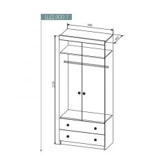 СКАНДИ ШД900.1 Шкаф 2х-ств с 2мя ящ в Нижневартовске - nizhnevartovsk.mebel24.online | фото 2