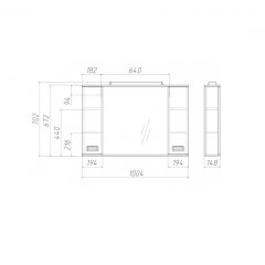 Шкаф-зеркало Cube 100 Эл. Домино (DC5013HZ) в Нижневартовске - nizhnevartovsk.mebel24.online | фото 2