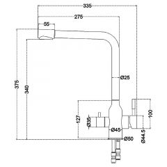 Смеситель д/кухни MELANA-F610304 Stello нерж.сталь, с переключателем на фильтр, однорычажный, сатин в Нижневартовске - nizhnevartovsk.mebel24.online | фото 4