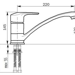 Смеситель MS-004 в Нижневартовске - nizhnevartovsk.mebel24.online | фото 2