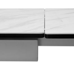 Стол BELLUNO 160 MARBLES KL-99 Белый мрамор матовый, итальянская керамика/ белый каркас, ®DISAUR в Нижневартовске - nizhnevartovsk.mebel24.online | фото 7