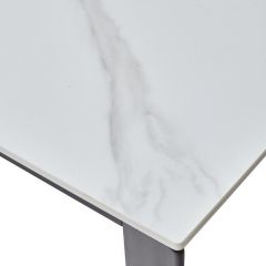 Стол CORNER 120 MATT WHITE MARBLE SOLID CERAMIC / BLACK, ®DISAUR в Нижневартовске - nizhnevartovsk.mebel24.online | фото 8
