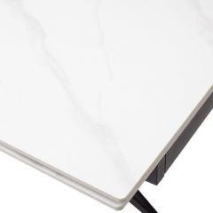 Стол FORIO 160 MATT WHITE MARBLE SOLID CERAMIC / BLACK, ®DISAUR в Нижневартовске - nizhnevartovsk.mebel24.online | фото 9